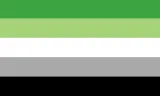 A flag of horizontal stripes, from top to bottom: dark green, medium green, white, medium grey and black.