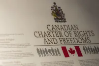 A close up of the Canadian Charte of Rights and Freedoms
