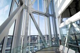 View from inside the Tower of Hope at the Museum.