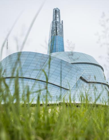 Exterior view of the Museum. Partially obscured.