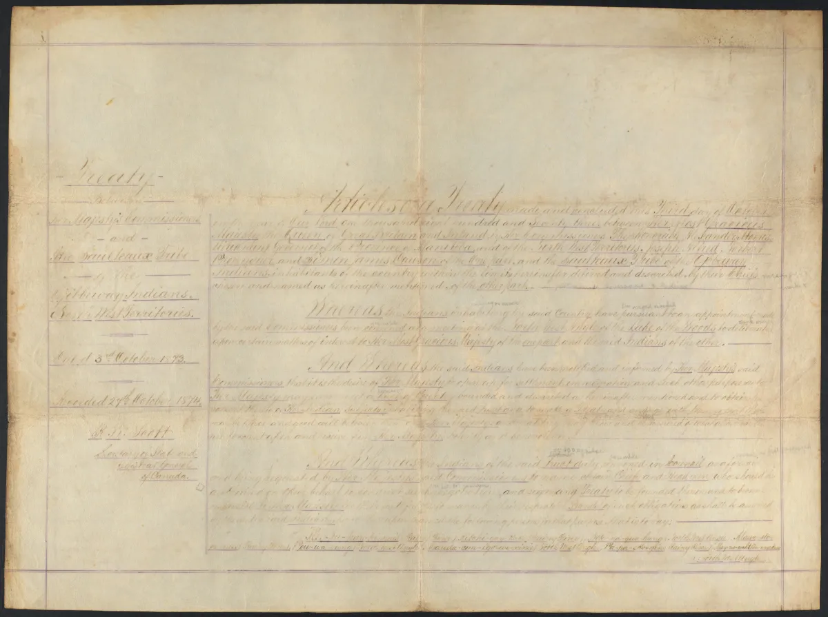 A yellowish parchment mostly filled with handwritten text.