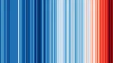 Vertical stripes arranged with shades of blue on the left and shades of red on the right.