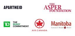 Logos: Apartheid Museum, The Asper Foundation, TD Bank Group, Air Canada, Travel Manitoba.
