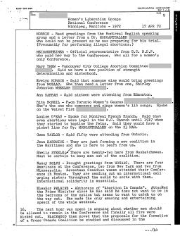 A page of an RCMP surveillance report showing typewritten text. 