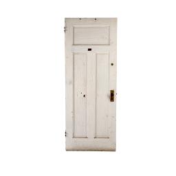 A white-painted wooden door.