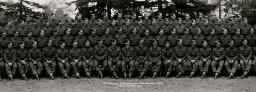 Several dozen men in military uniforms.