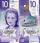 The front and back of the new $10 Canadian banknote featuring Viola Desmond and the Canadian Museum for Human Rights.