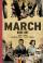 The cover of a graphic novel titled “March: Book One” showing marching legs and feet and three Black people at a lunch counter behind a sign reading “counter closed.”