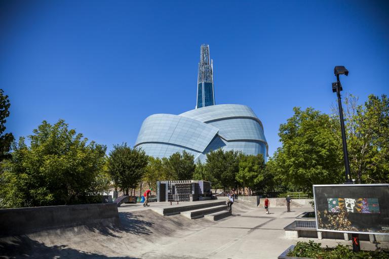 Exterior shot of the Museum Partially obscured.