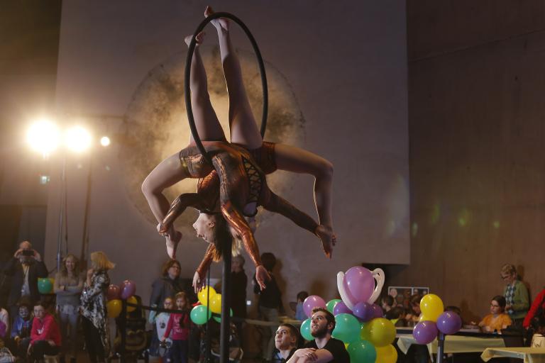 Momentum Dance performance in 2019 Partially obscured.